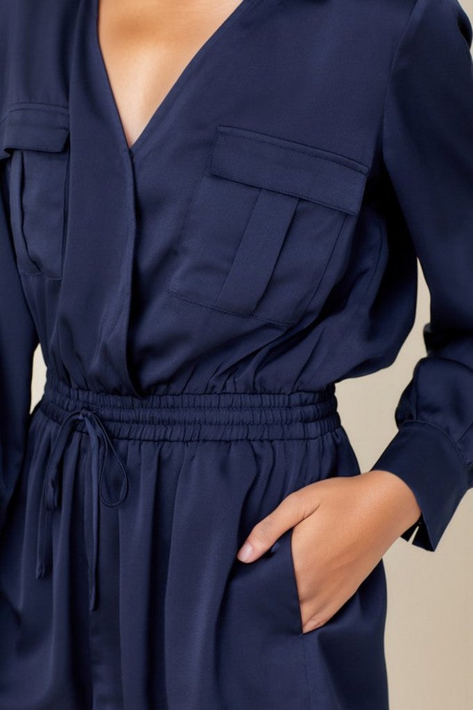 Utility Romper with Front Pockets