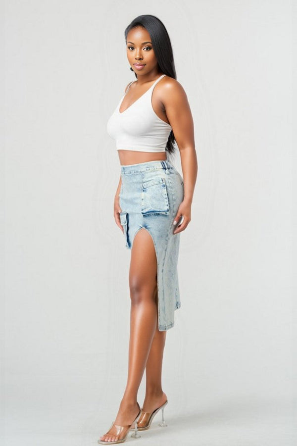 Midi Denim Skirt