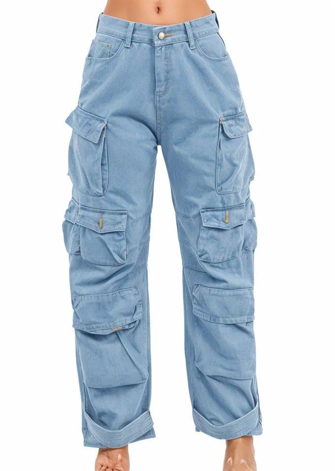 cargo denim jeans