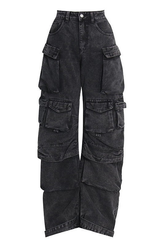 cargo denim jeans