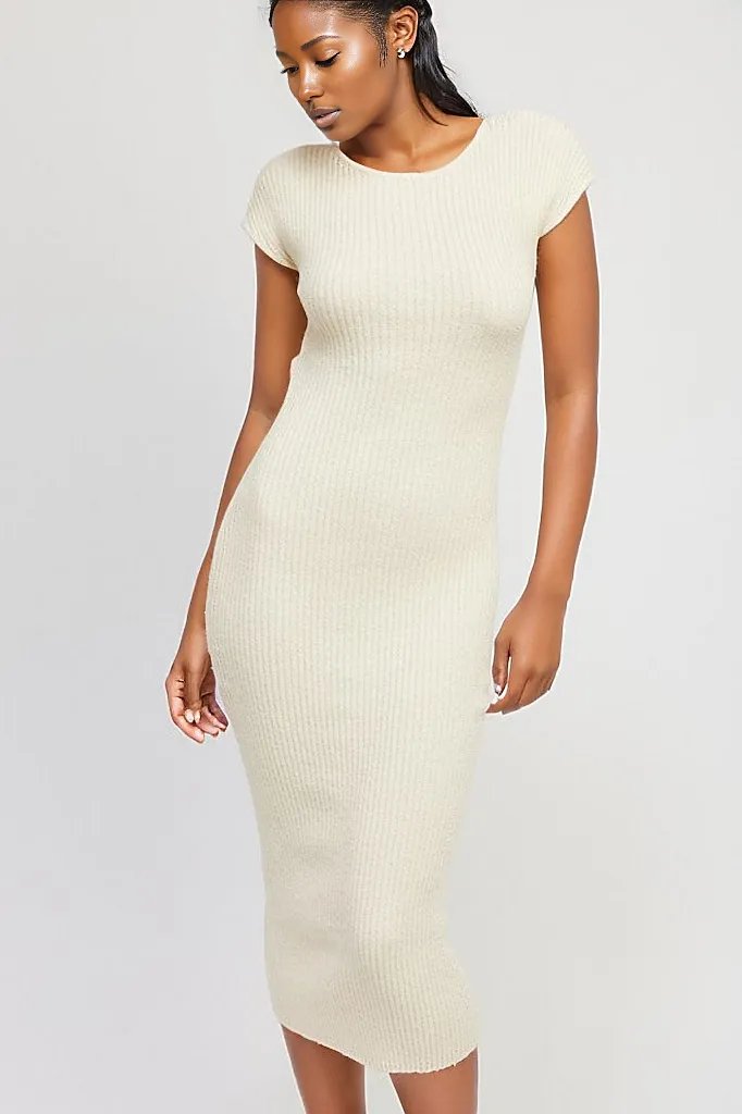Sweater Dress with Open Back