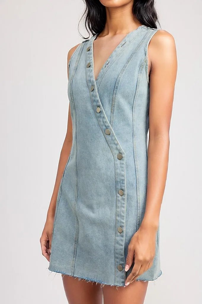 Denim mini dress