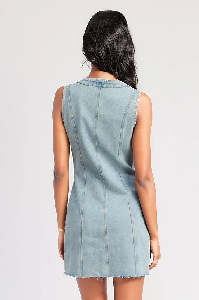 Denim mini dress