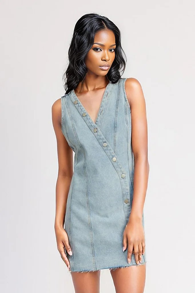 Denim mini dress