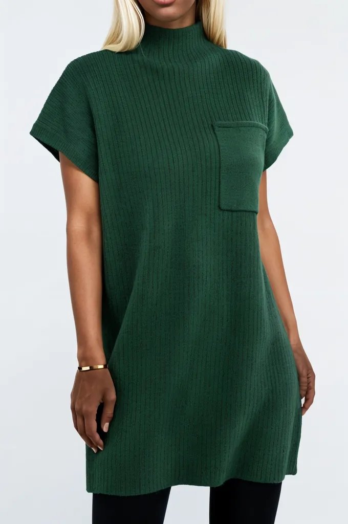 mock neck sweater dress