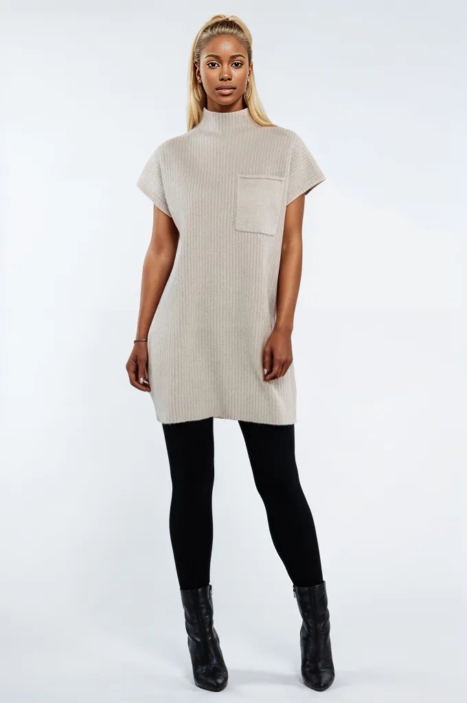 mock neck sweater dress