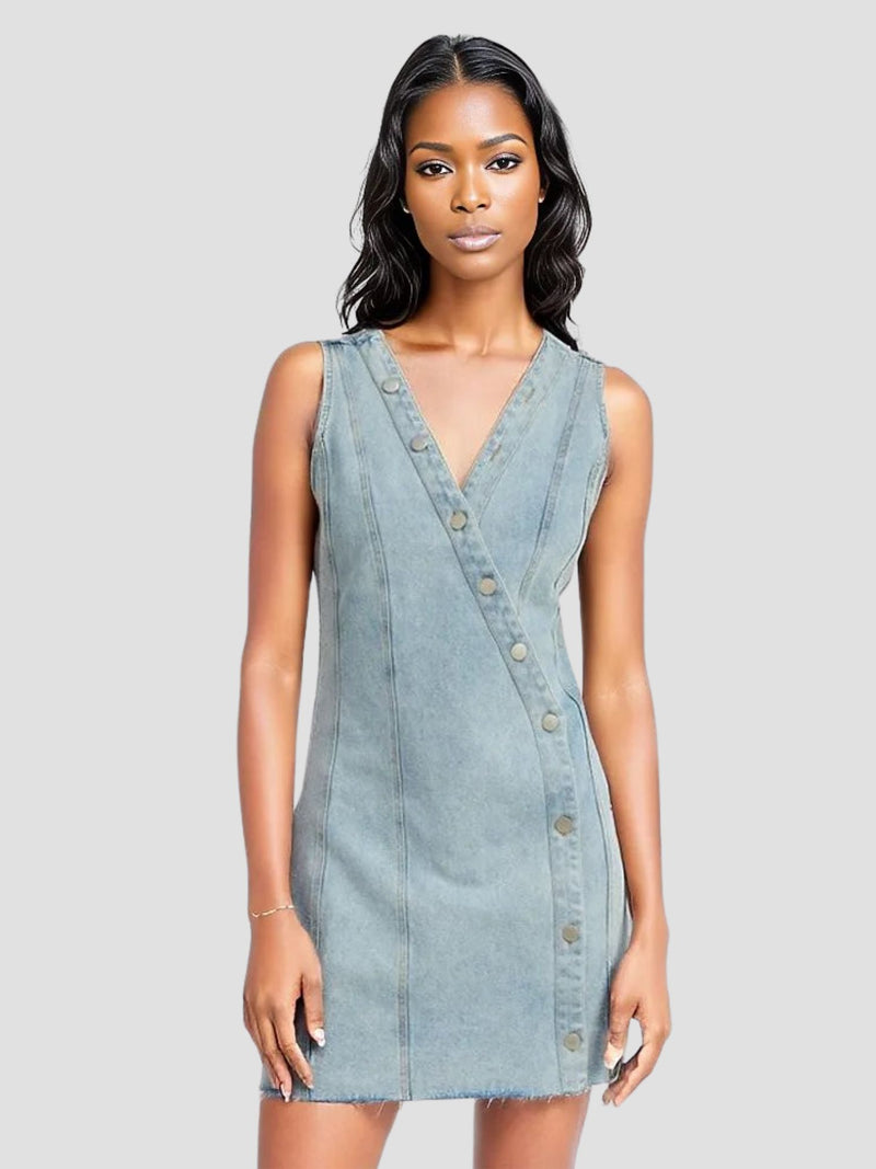 Denim mini dress