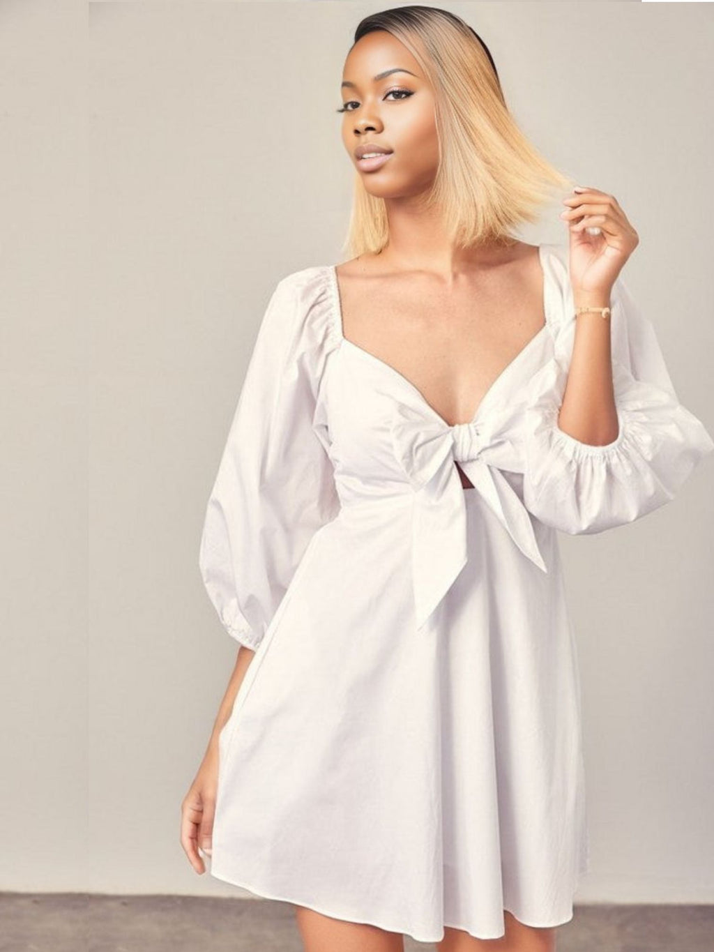 Tie shop sleeves dress