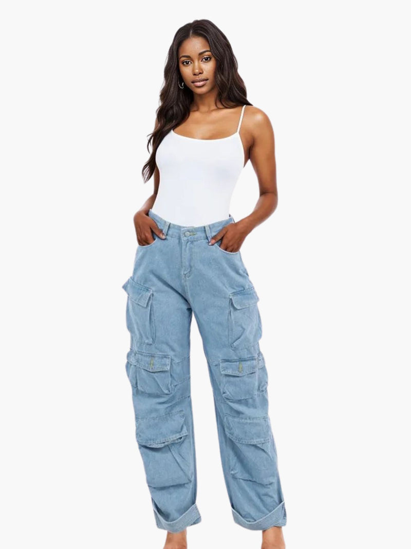 cargo denim jeans