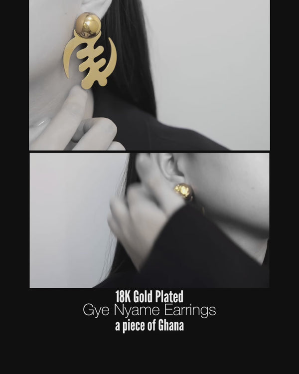 Gye Nyame Earrings - Smooth